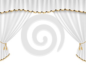 Curtain vector realistic illustration