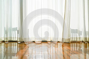 Curtain with window and sunlight