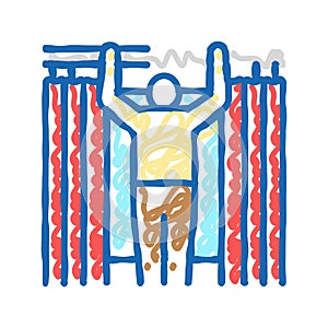 curtains fitting icon doodle illustration
