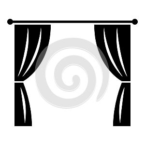 Curtains. Icon on white background