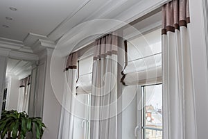 Curtains in the interior, Curtain interior decoration in living room