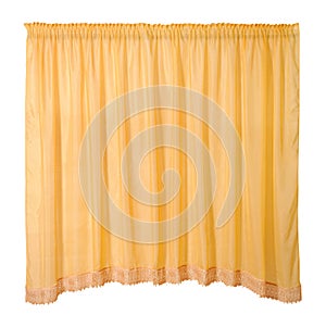 Curtains isolated on white with paths contour selection