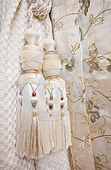 Curtains with ornaments