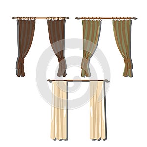 Curtains in a retro style for decoration