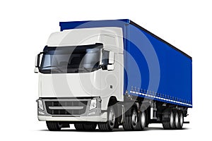 Curtainsider semitrailer with canvas top