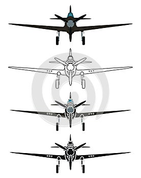 Curtiss P40 in front view
