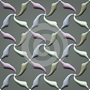 Curv fan  shaped  effect seamless pattern