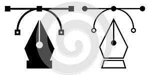Curvature tool line and glyph icon