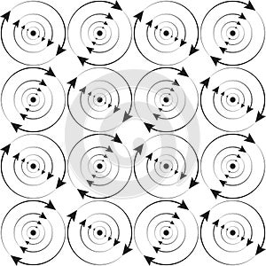 Curve Circle Arrow Seamless Pattern