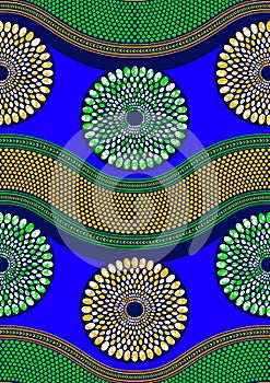 Curve and circle point african textile art 15