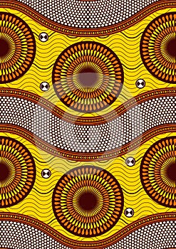 Curve and circle point african textile art 26