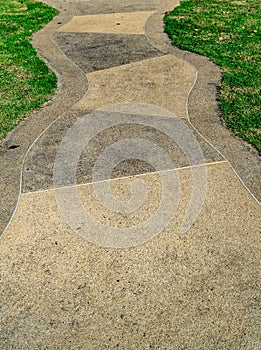 Concrete pathway in the park