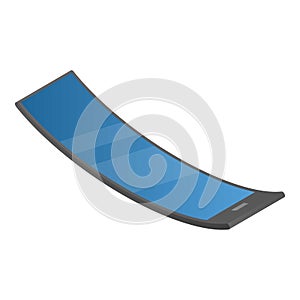 Curve flexible display icon, isometric style
