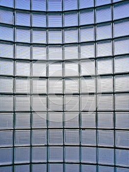 Curve of glass wall pattern