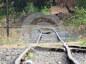 A a curve in the railroad photo