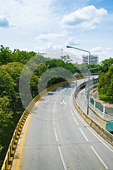 Curve road in the city