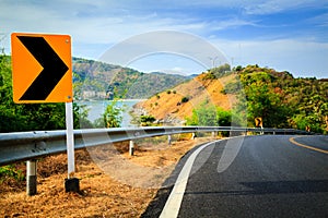 Curve road to montain, Phromthep cape, Phuket, Thailand