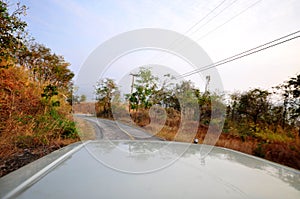 Curve road way photo