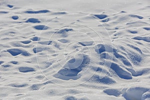 Curve shape snow background, nobody
