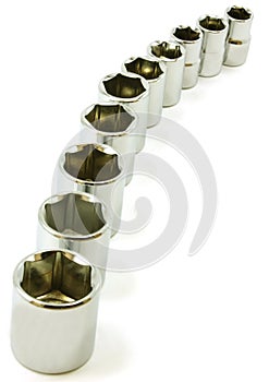 Curve of sockets from ratchet set