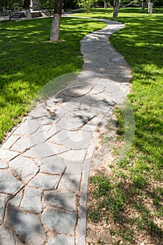 Curve Stone Walkway