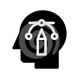 Curve vector glyph flat icon