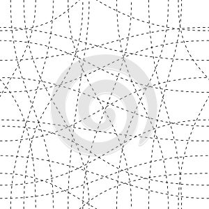 Curve wavy lines seamless pattern, vector repeat endless background, tangled stripes trendy tiling wallpaper motif. Usable for fa