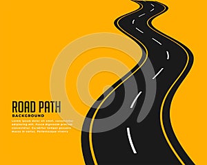 Curve winding roadway background design