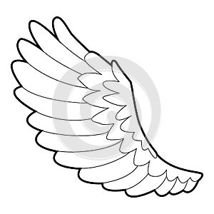 Curve wing icon, outline style