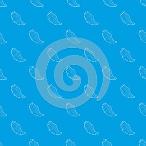 Curve wing pattern vector seamless blue