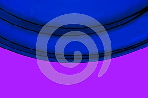 Curved blue shapes on violet