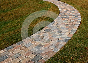 Curved Brick Path