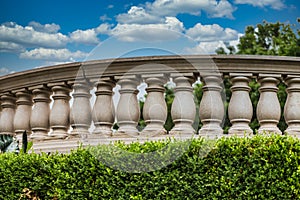 Curved Cement Balustrade