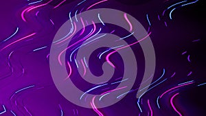 Curved colored lines of light in a wavy motion moving from top to bottom, dark background, abstract