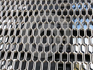 Curved Concrete Pattern covers side of Building