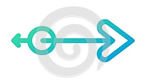 Curved Directional Arrow Icon, vector design Generative AI