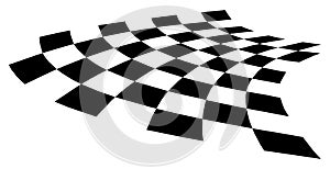 Curved distorted checkerboard