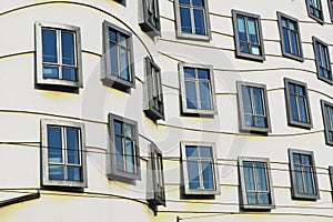 Dancing house windows in Prague