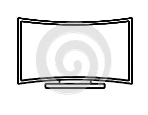 Curved Flat Screen Smart TV