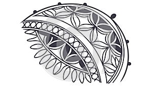 Curved Geometric Architectural Pattern Design Element, vector design Generative AI