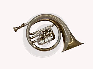 Curved horn trumpet cornet