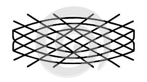 Curved Intersecting Lines Abstract Vector Pattern, vector design Generative AI