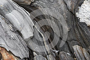 Curved Metamorphic Rock Patterns - Natural Grainy Patterns photo