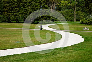 Curved pathway