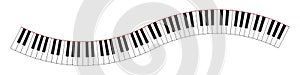 Curved Piano Keyboard photo