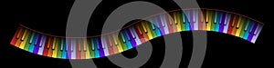 Curved Piano Keyboard Colors