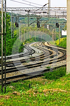 Curved railway