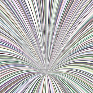 Curved ray burst background - vector graphic from striped rays