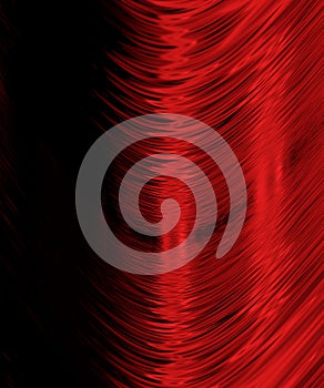Curved red lines on black