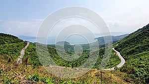 A Curved Road On Hai Van Mountain Pass, Vietnam.